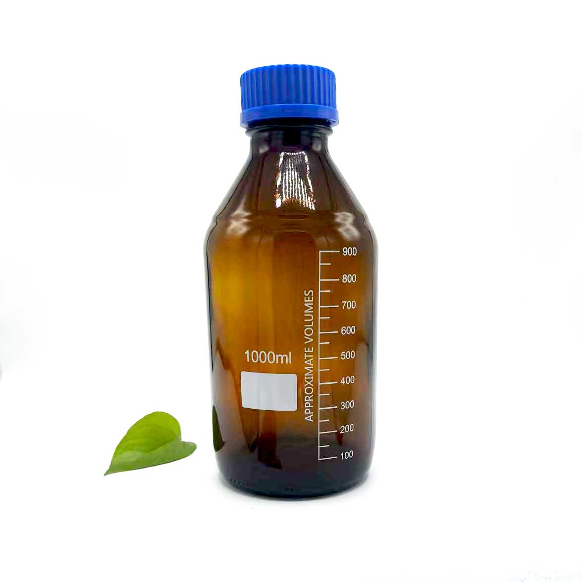 1000 ml ravfarvet glasreagensflaske